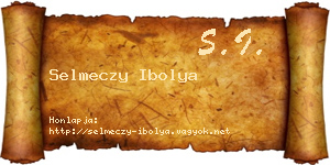 Selmeczy Ibolya névjegykártya